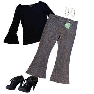 Kut from the Kloth Dawn Crop Flare Wide Leg Pants - NWOT